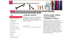 Desktop Screenshot of galwanotechnika-lakiernictwo.pl